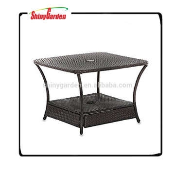 Outdoor With Umbrella Hole and Tray Side Table